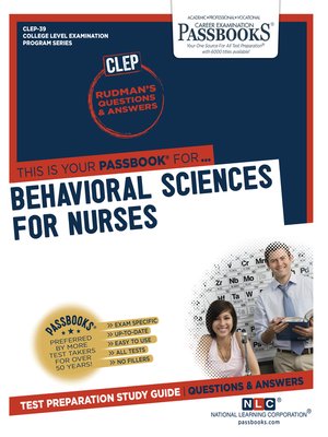 cover image of BEHAVIORAL SCIENCES FOR NURSES